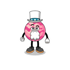 Illustration of ice cream scoop cartoon with i want you gesture