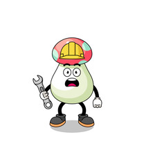 Character Illustration of mushroom with 404 error