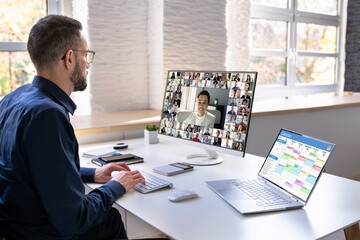 Virtual Video Conference Business Meeting