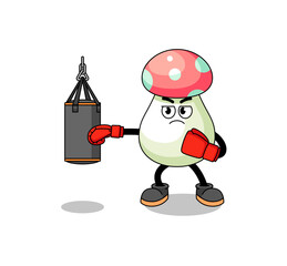Illustration of mushroom boxer