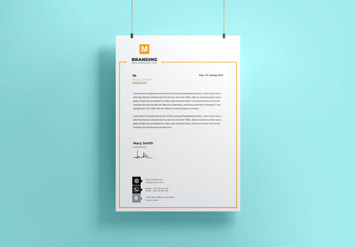 Letterhead Template Design Layout