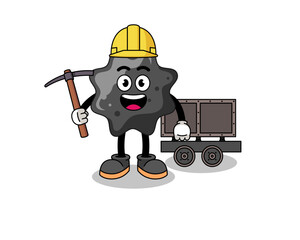 Mascot Illustration of ink miner