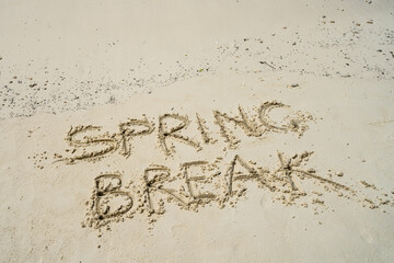 Spring Break Words On Sand