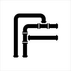 Pipe Icon, Pipe Fitting Icon, Water, Gas, Oil Pipeline, Plumbing Work