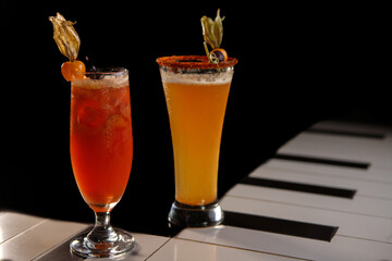 Fresh strawberry cocktail.