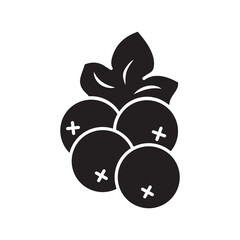 Currant berry line icon. linear style sign for mobile concept and web design. Currant with leaf outline icon