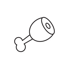 Outline design of meat icon. Premium symbol for UI, app and web.stroke object. Perfect meat line icon
