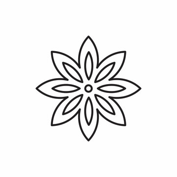 recommend clip art: Anise star line icon. linear style sign for mobile concept and web design. Anise spice outline icon