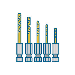 シンプルなドリルビット（チタンコーティング）のイラスト