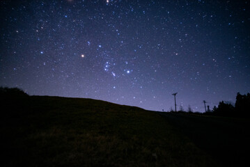 Naklejka premium 茶臼山高原の星空