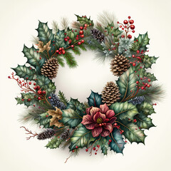 Fototapeta premium Christmas Wreath No. 08