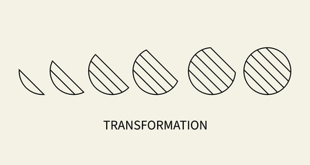 Transformation logo, change concept