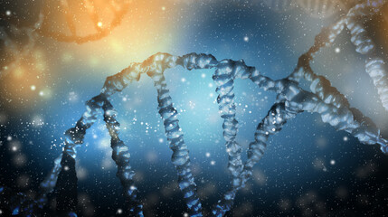 Structure of DNA on color background. Illustration