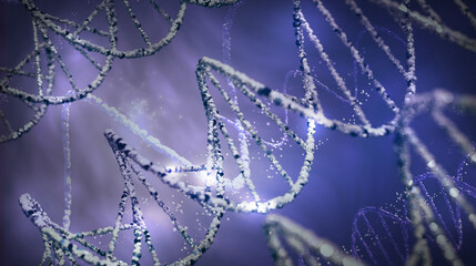 Structures of DNA on color background. Illustration