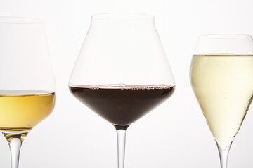 Wine tasting, degustation from stemware, winemaking.