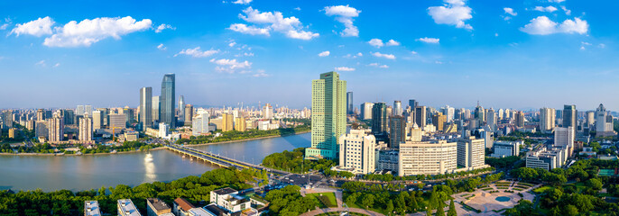 Urban Environment of Yuyao River Section at Sanjiangkou, Ningbo, Zhejiang Province, China