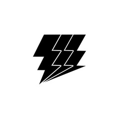 Lightning bolt logo icon isolated on white background