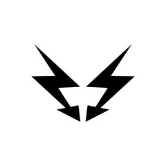 Lightning bolt logo icon isolated on white background