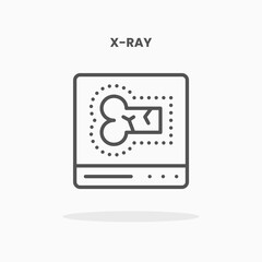 X-ray icon vector illustration line style. Great design for web, app and more. Editable Stroke and pixel perfect.