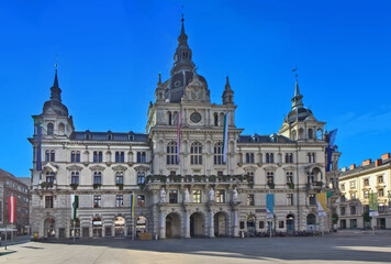 Fototapeta na wymiar View of the Graz town hall