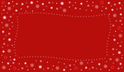  beautiful Christmas background with beautiful snowflakes on a red background