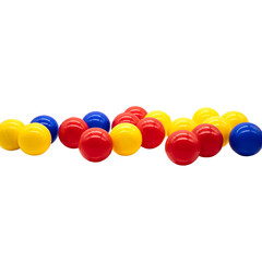 a group of colerful plastic balls or marbles