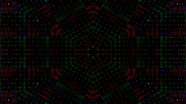Abstract Kaleidoscope pattern with full colors. Magic mandala. 4k	