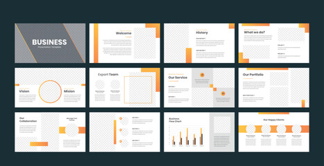 Creative business powerpoint presentation slides template design set