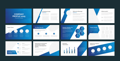 Creative business powerpoint presentation slides template design set
