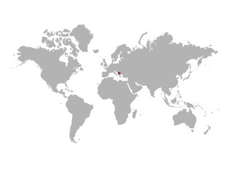 モンテネグロの地図