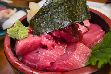 大洗で食べたマグロ丼