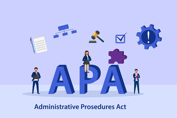 People with administrative procedures act - obrazy, fototapety, plakaty