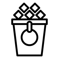Ice Bucket Icon Style