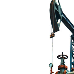 Pumpjacks isolated. Oil pumps silhouette on a sunset sky. Oil and gas production. Oil pumps,...