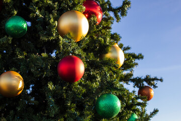Christmas tree street decoration