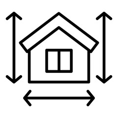 House Measurement Icon Style