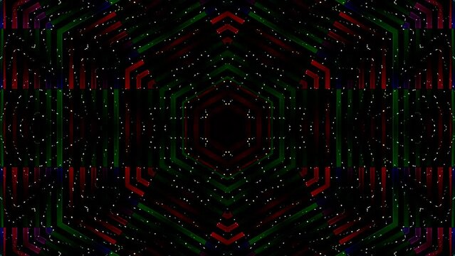 Abstract Kaleidoscope pattern with full colors. Magic mandala. 4k	