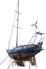 Isolated PNG cutout of a ship wreck on a transparent background