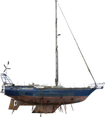 Isolated PNG cutout of a ship wreck on a transparent background