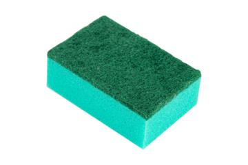 porous sponge, washcloth  for washing dishes on a white background. isolated from the background