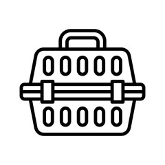 Animal carrier icon. Pet carrier portable container. Case transport domestic pets.