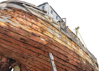Isolated PNG cutout of a ship wreck on a transparent background