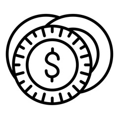 Coins Icon Style