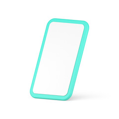 Smartphone empty screen internet advertising connection cyberspace application 3d icon