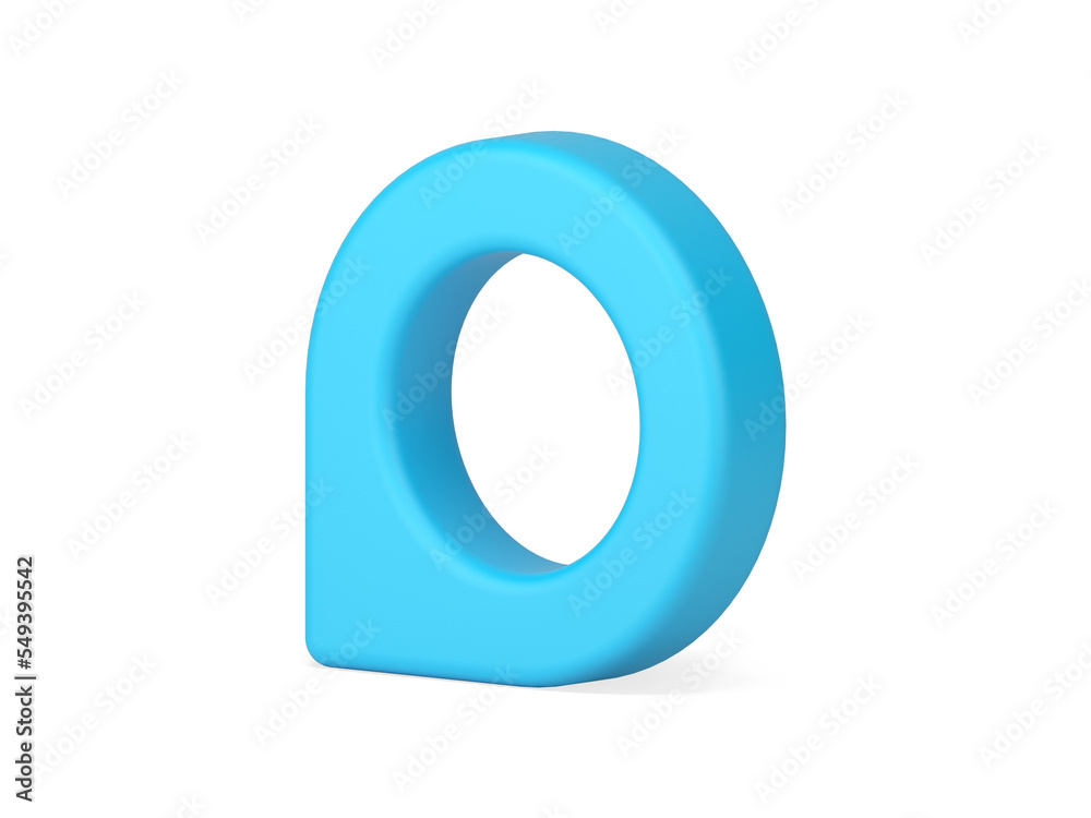 Poster blue map pointer 3d icon. web navigation symbol with position location