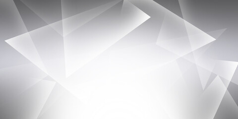 Triangle white and grey background. space design concept. Decorative web layout or poster, banner