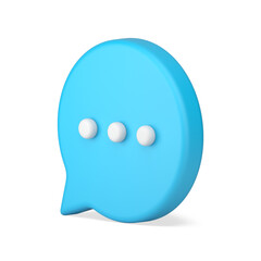Chat cloud thinking bubble cyberspace quick tips typing message internet notification 3d icon