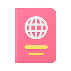 Internet technology education guide book globe academic knowledge notebook for notes 3d icon