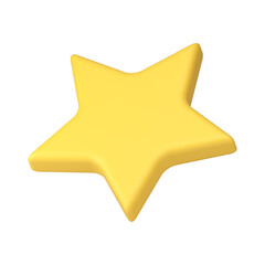 Star medal golden award best achievement insignia five pointed trophy 3d icon