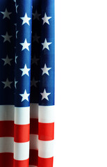 American flag isolated on transparent background, PNG.